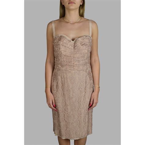 dolce gabbana pink lace dress